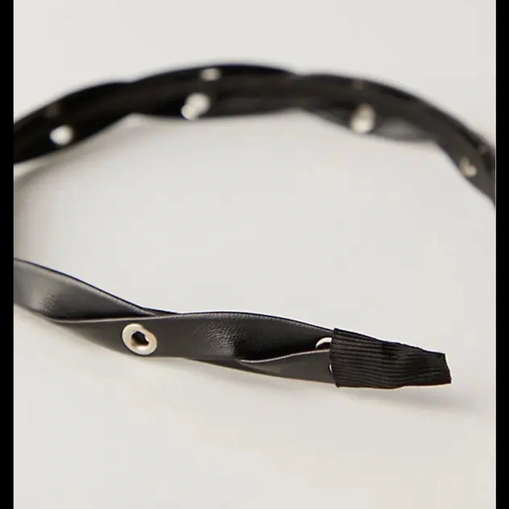 Free People Carmine Black Riveted Headband